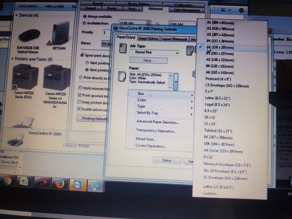 Chọn khổ giấy máy photocopy