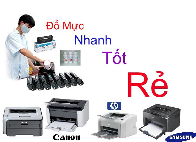 Báo giá đổ mực máy in tại nhà Hà Nội