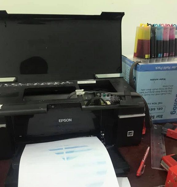 đổ mực máy in epson