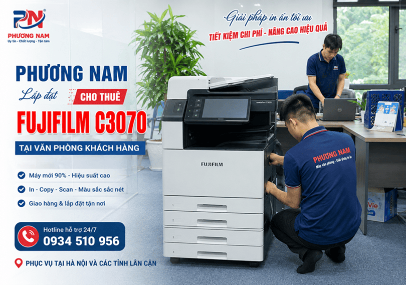 cho thuê máy photocopy màu fujifim C3070